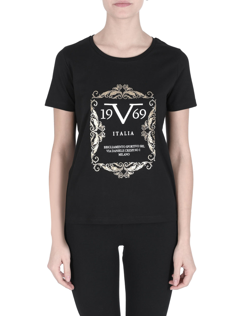 Camiseta de mujer 19V69 Italia ALESSANDRA BLACK