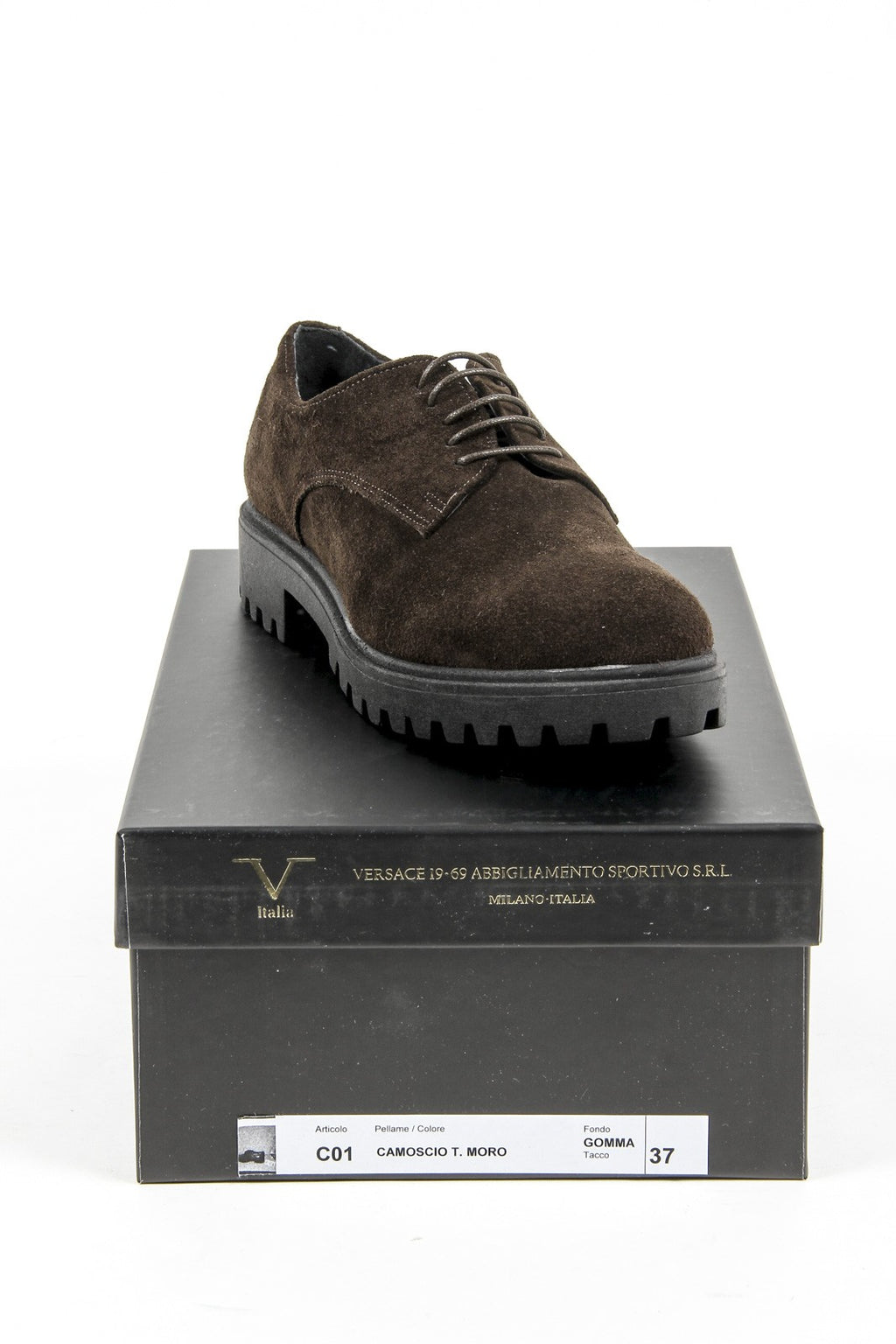 V 1969 Italia Zapato con cordones para mujer C01 CAMOSCIO MORO
