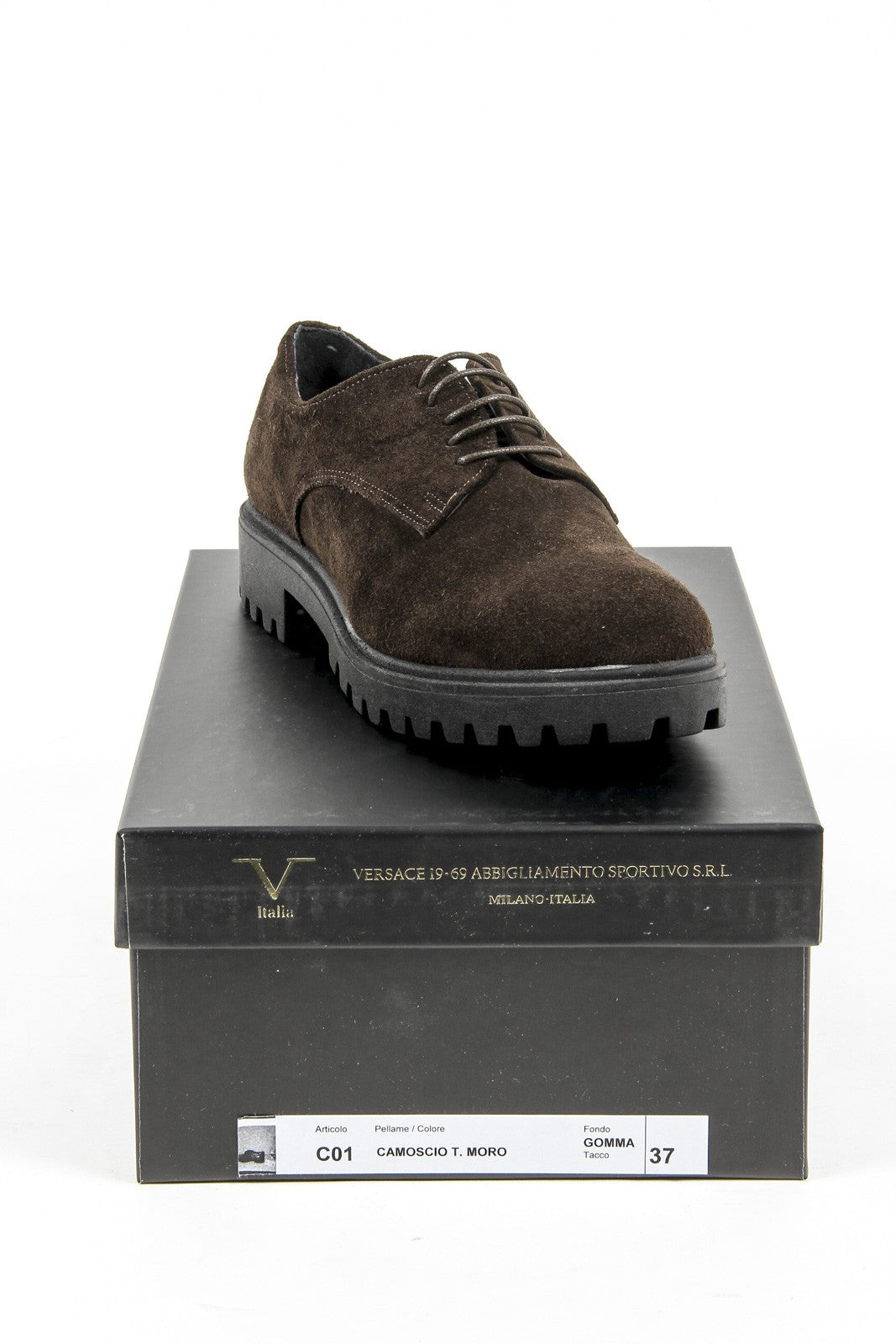 V 1969 Italia Zapato con cordones para mujer C01 CAMOSCIO MORO