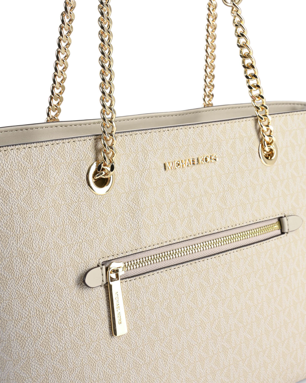 Michael Kors Bolso tote mediano con cadena y cremallera delantera 35R3GTTT2V ARENA CLARA
