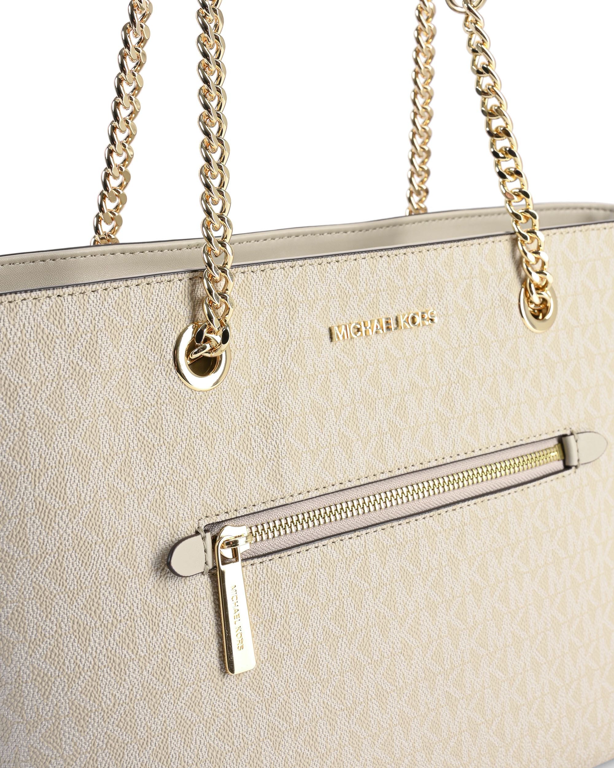 Michael Kors Bolso tote mediano con cadena y cremallera delantera 35R3GTTT2V ARENA CLARA
