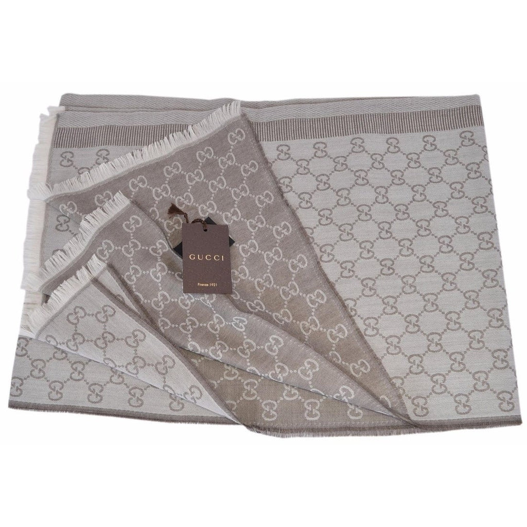 Bufanda Gucci para hombre 70x195 marrón claro
