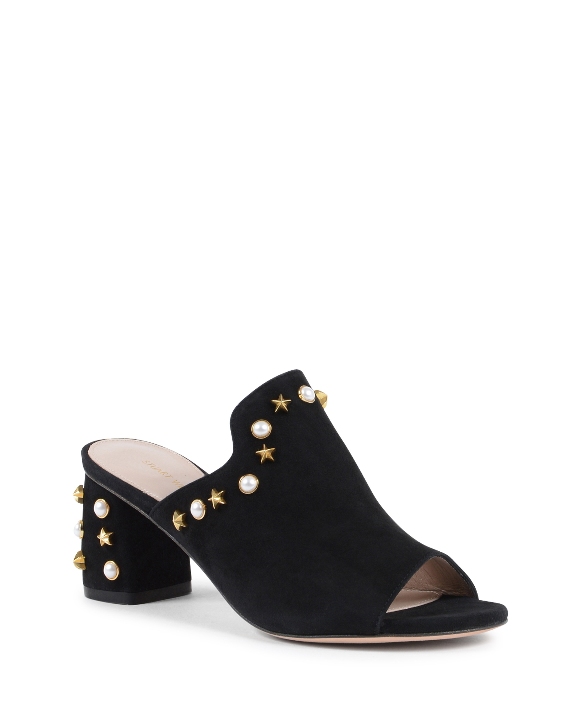 Stuart Weitzman - Sandalias tipo mule para mujer, color negro, DOHICKEY
