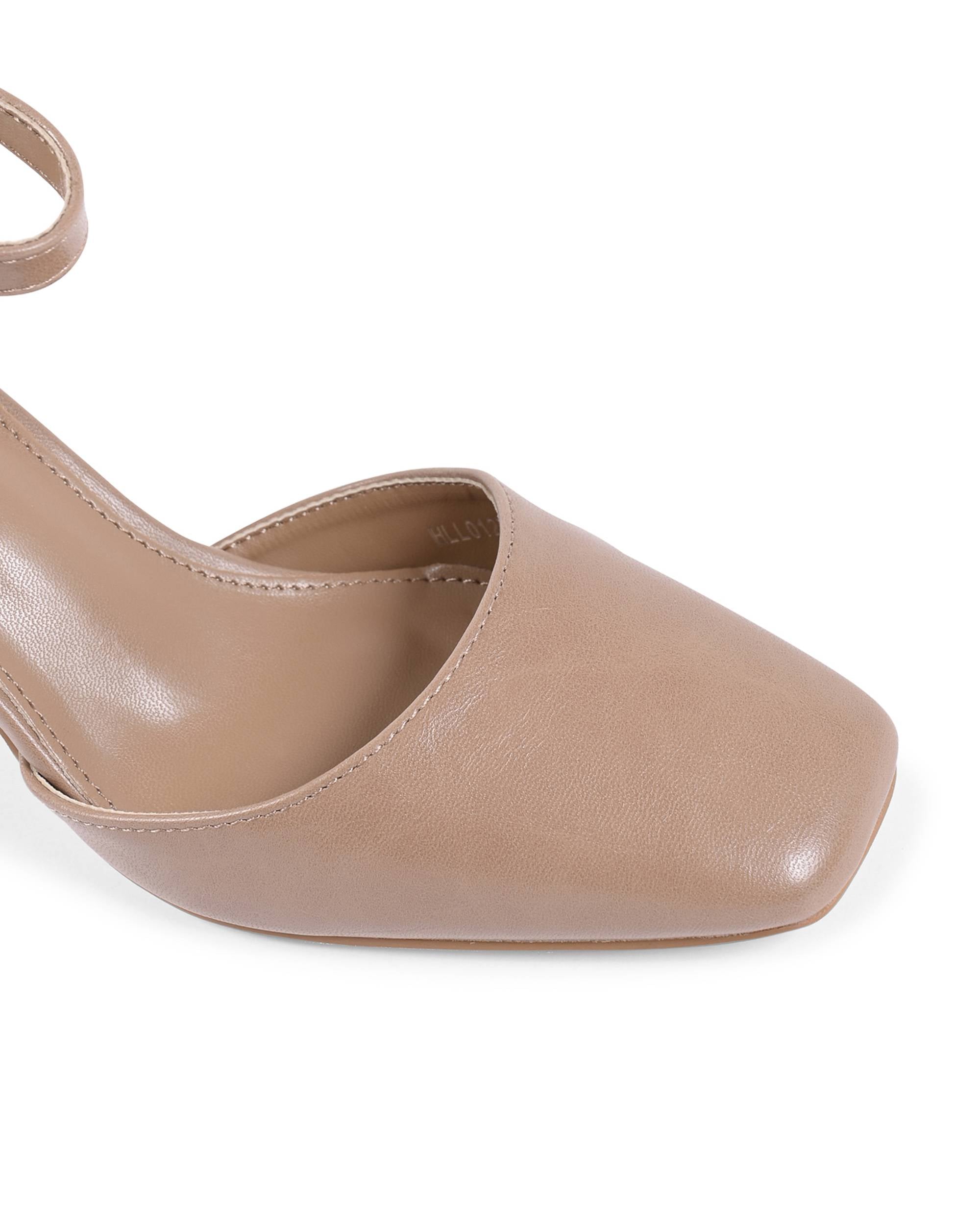 19V69 Italia - Zapatos de salón con tira al tobillo para mujer, color beige, HLL0127 BEIGE