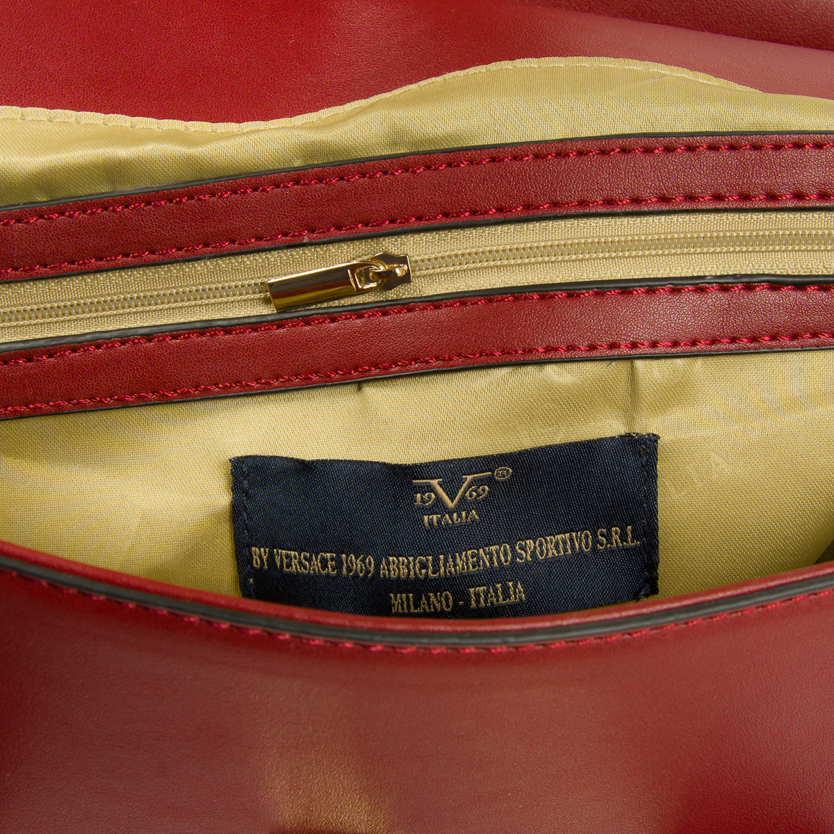 V 1969 Italia Bolso de mano para mujer Burdeos SALLY