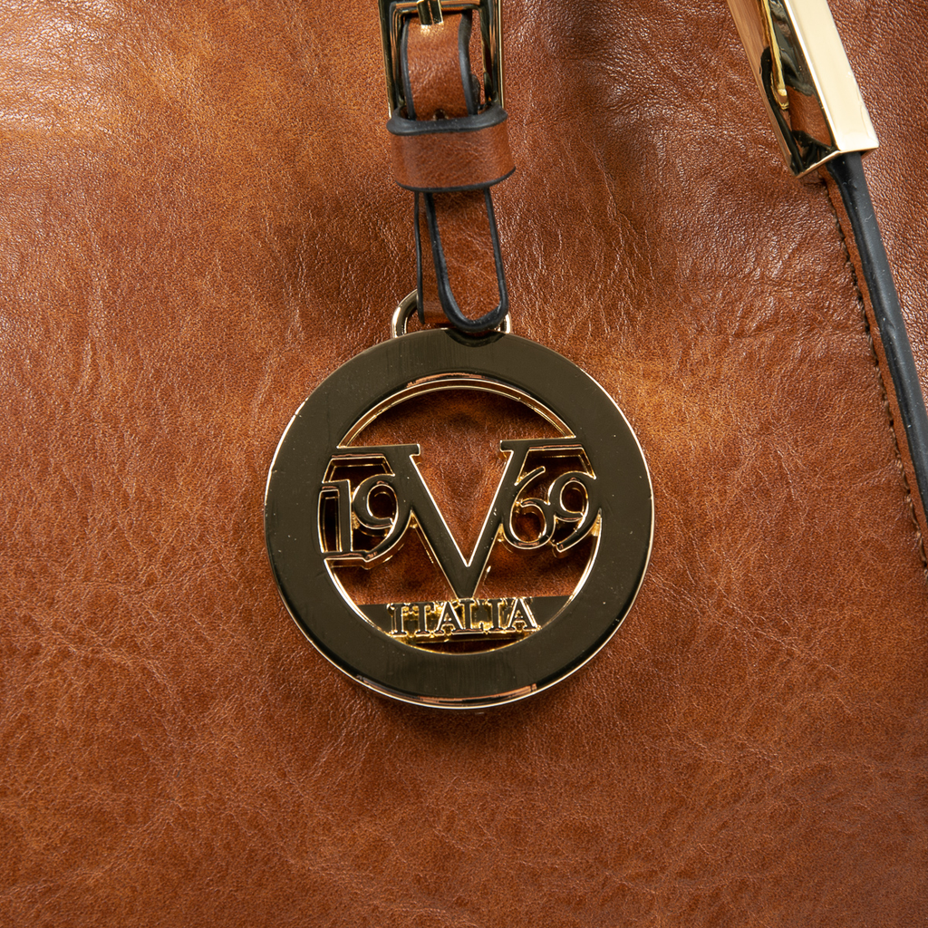 Bolso de mano para mujer V 1969 Italia marrón REBECCA