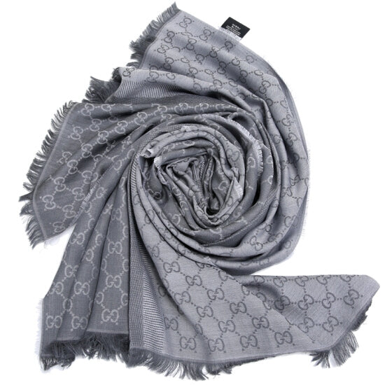 Bufanda Gucci para hombre 70x195 gris
