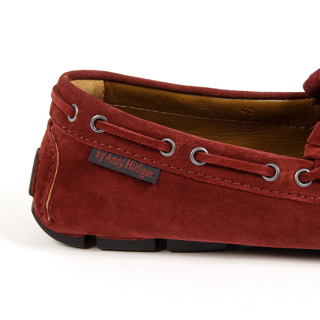 Mocasín Andrew Charles para hombre, color rojo JETT