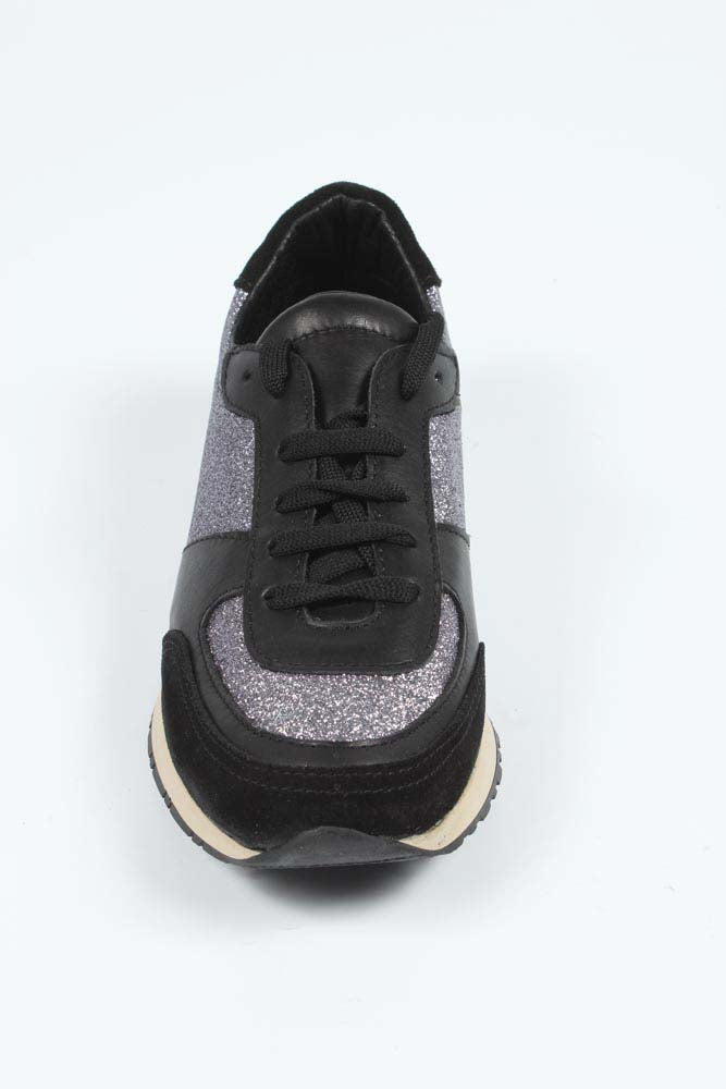 V 1969 Italia Zapatilla Mujer 602 GLITTER CANNA FUCILE VITELLO NERO