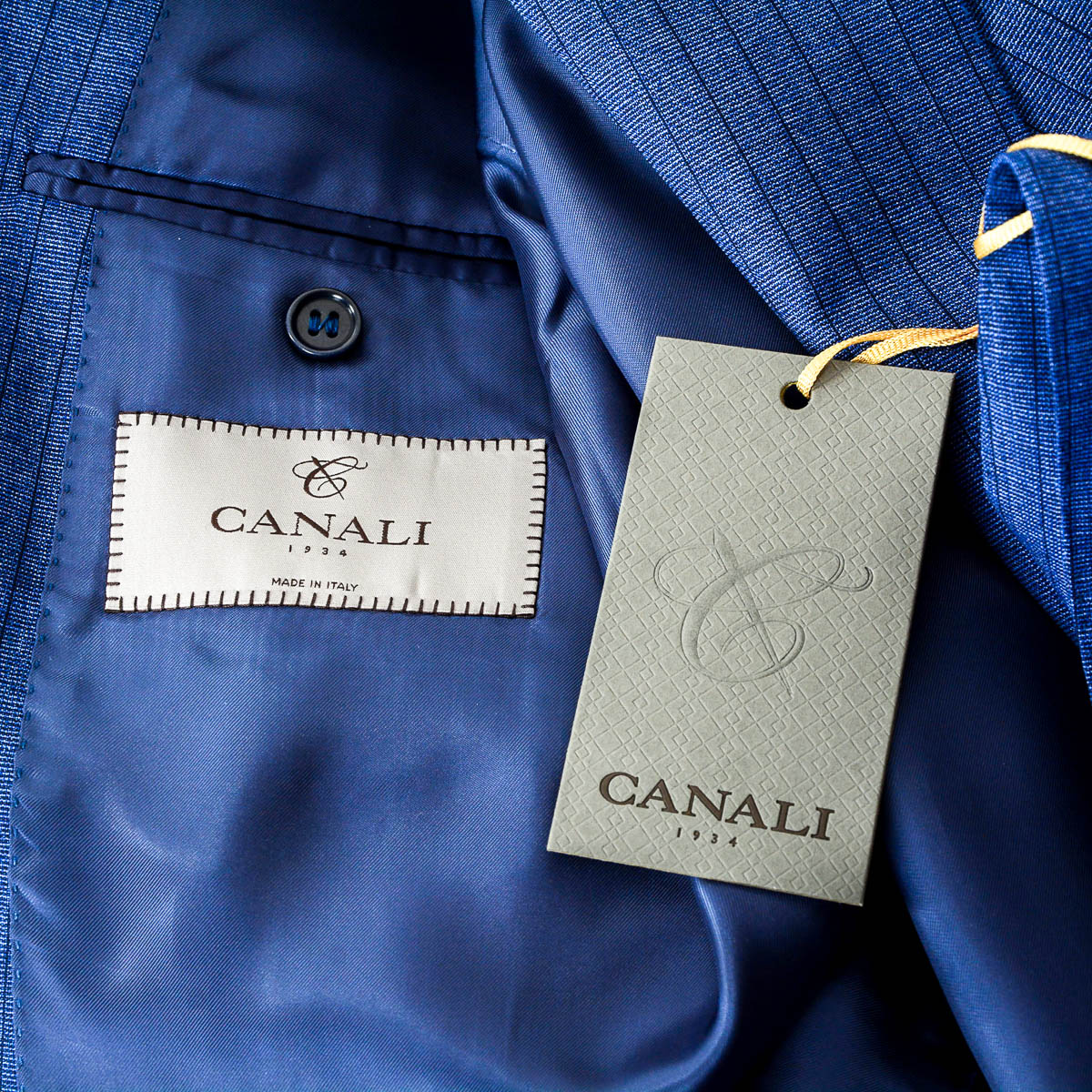 Canali Mens Suit Long Sleeves Blue