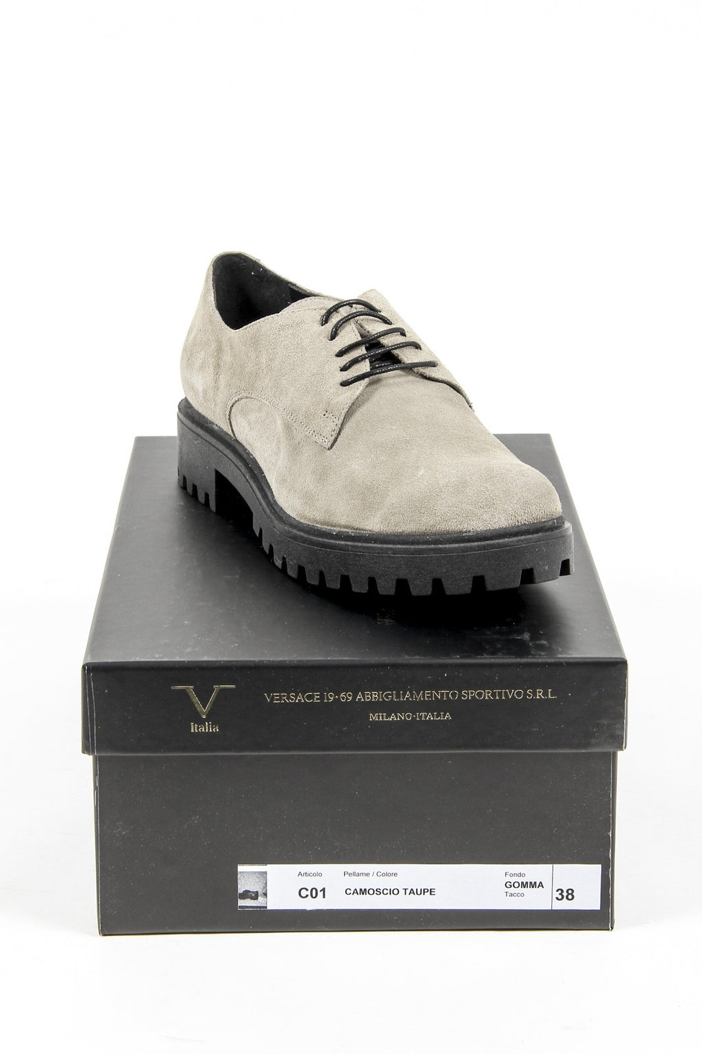 V 1969 Italia - Zapato con cordones para mujer C01 CAMOSCIO TAUPE