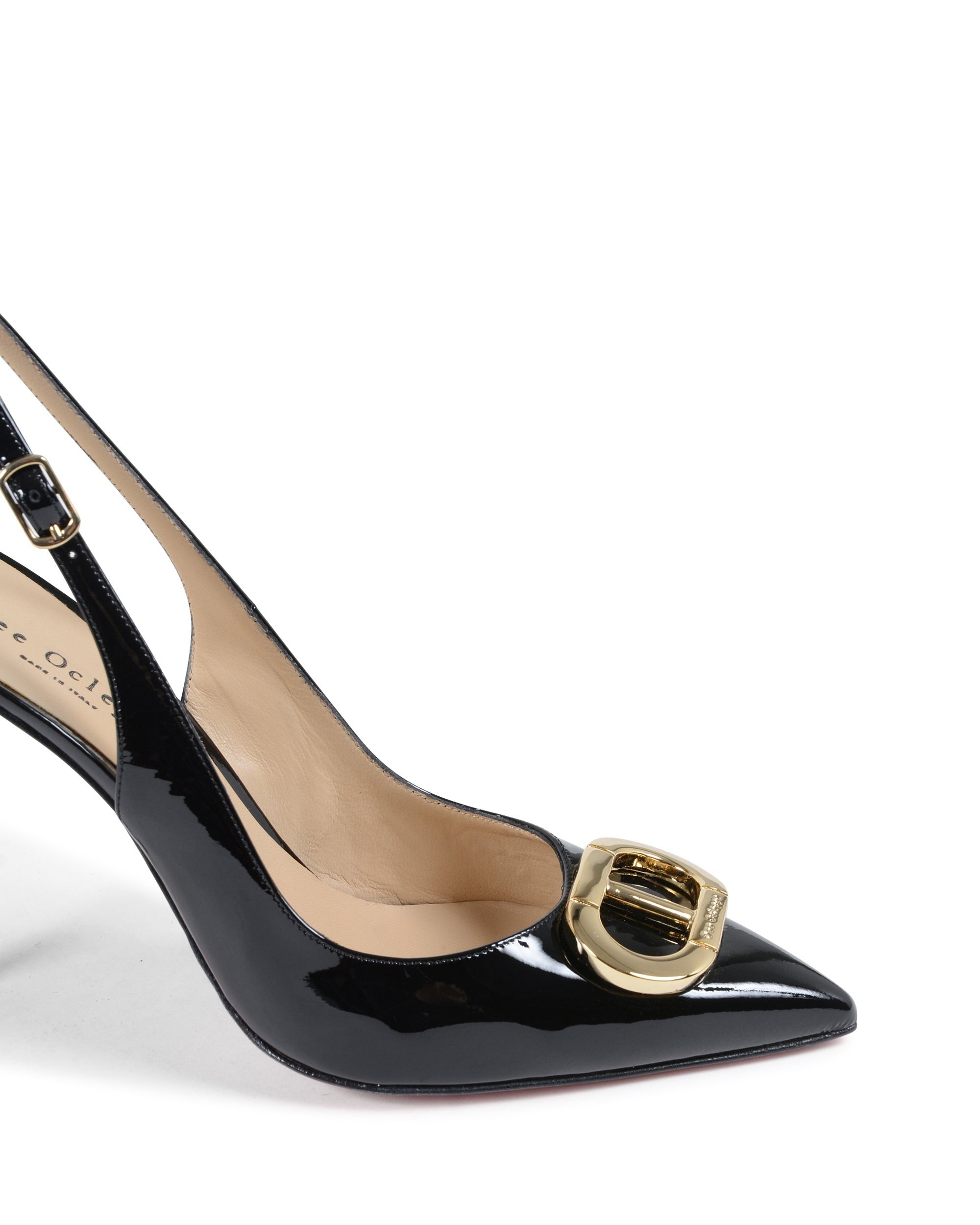 Slinky Logo Slingback - Paint Black