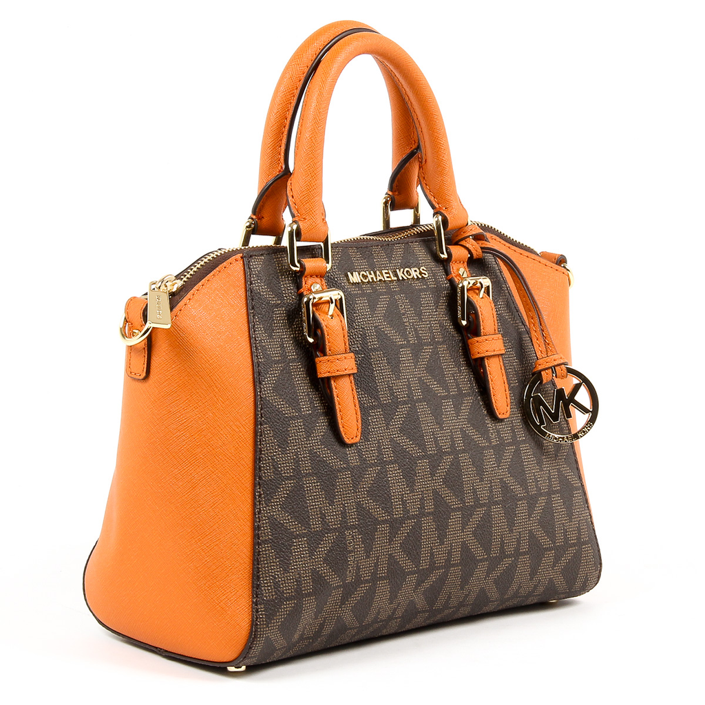 Michael Kors Womens Handbag CIARA 35S7GC6M8B BROWN TANG
