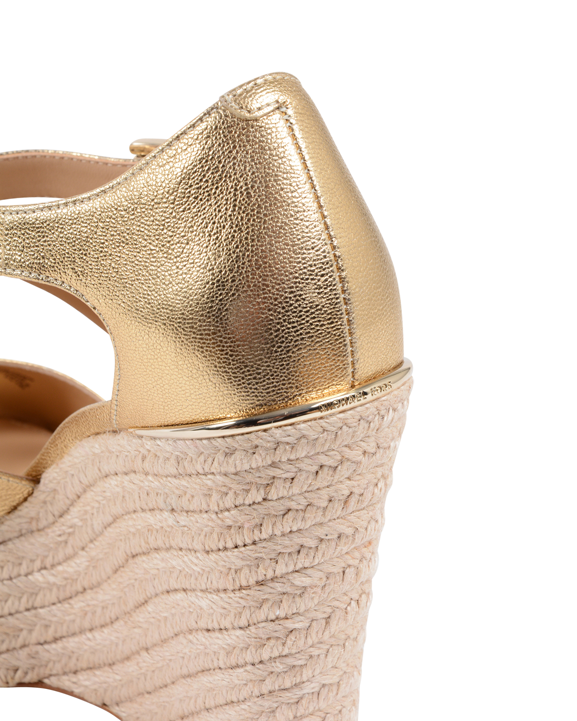 Sandalias de cuña Michael Kors para mujer doradas ABBOTT