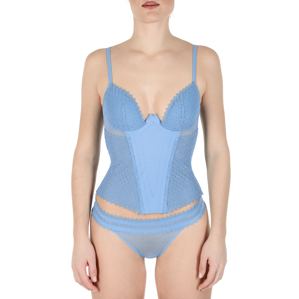La Perla Womens Bustier Light Blue