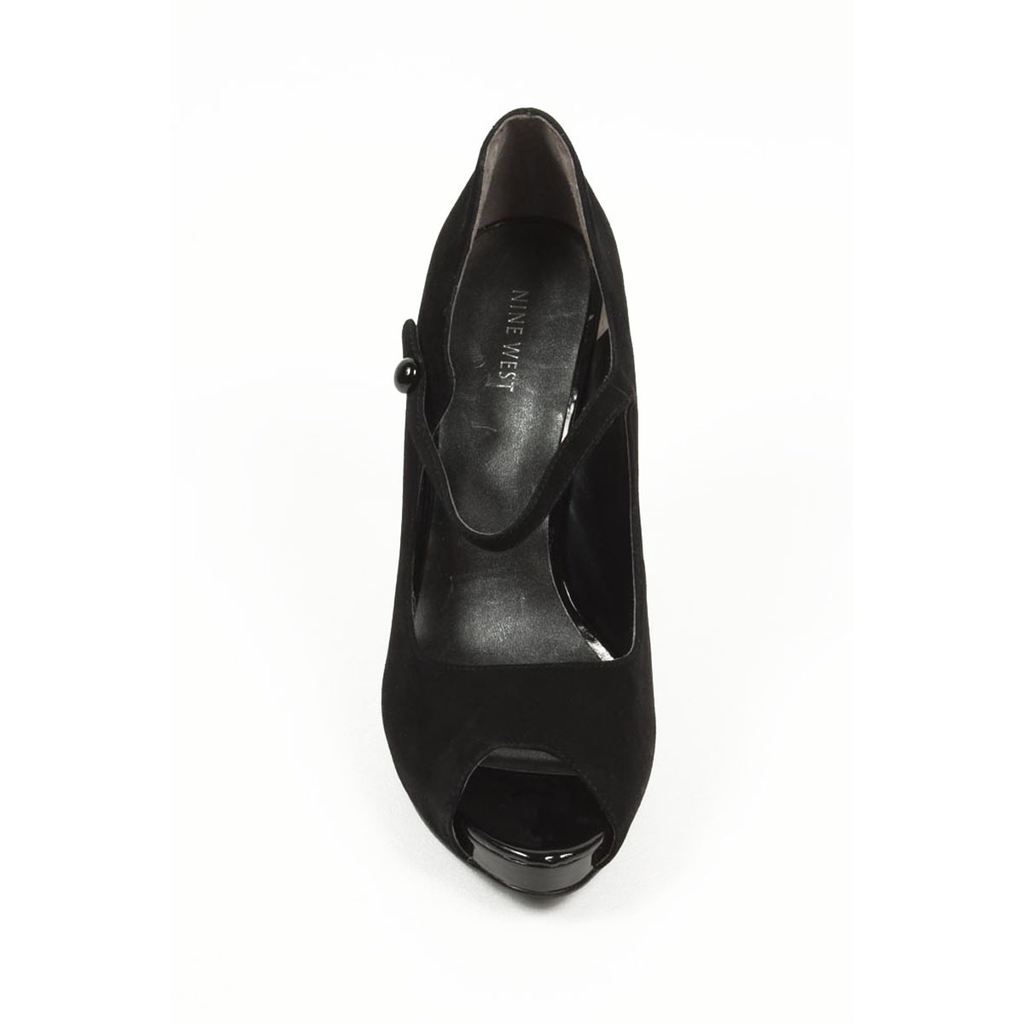 Zapatos de salón Nine West para mujer con punta abierta NWLUMINOUS BLACK BLK