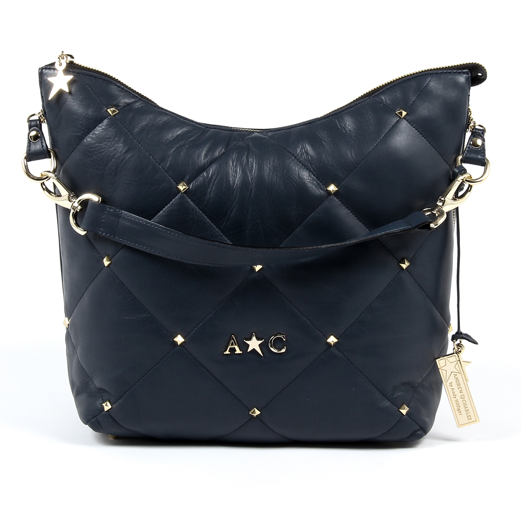 Bolso de mano para mujer Andrew Charles azul oscuro TESS