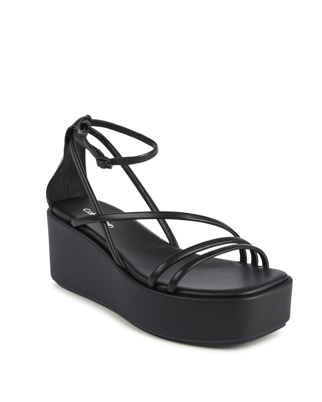 Calvin Klein - Sandalias de cuña para mujer, color negro, HW0HW01949BEH