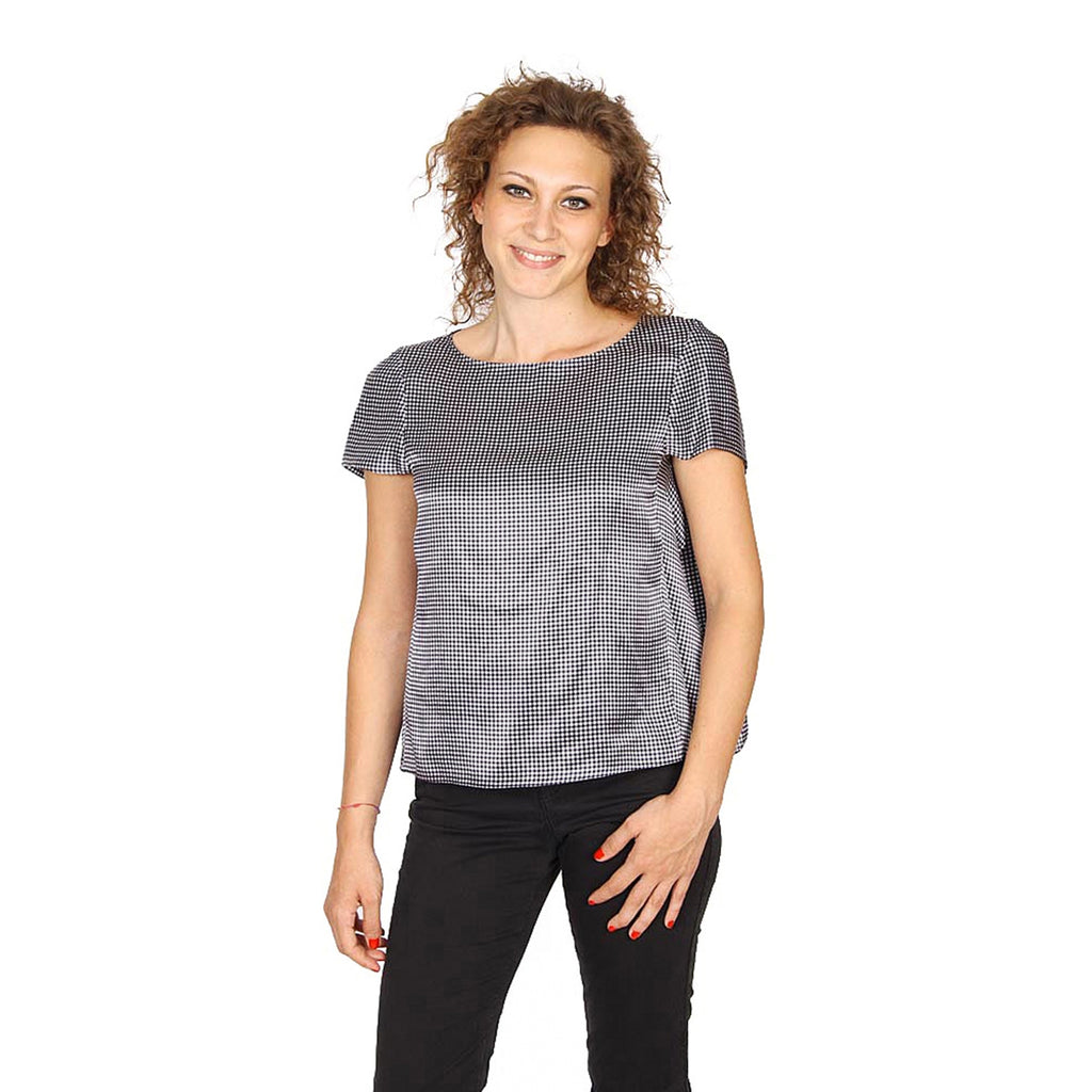 Camisa de mujer Armani Collezioni de manga corta sin botones RMC17T RM502 019