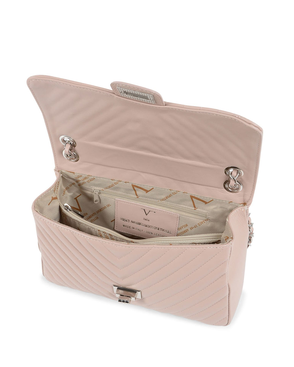 Bolso de mano para mujer V Italia color piel V0116 SAUVAGE CIPRIA