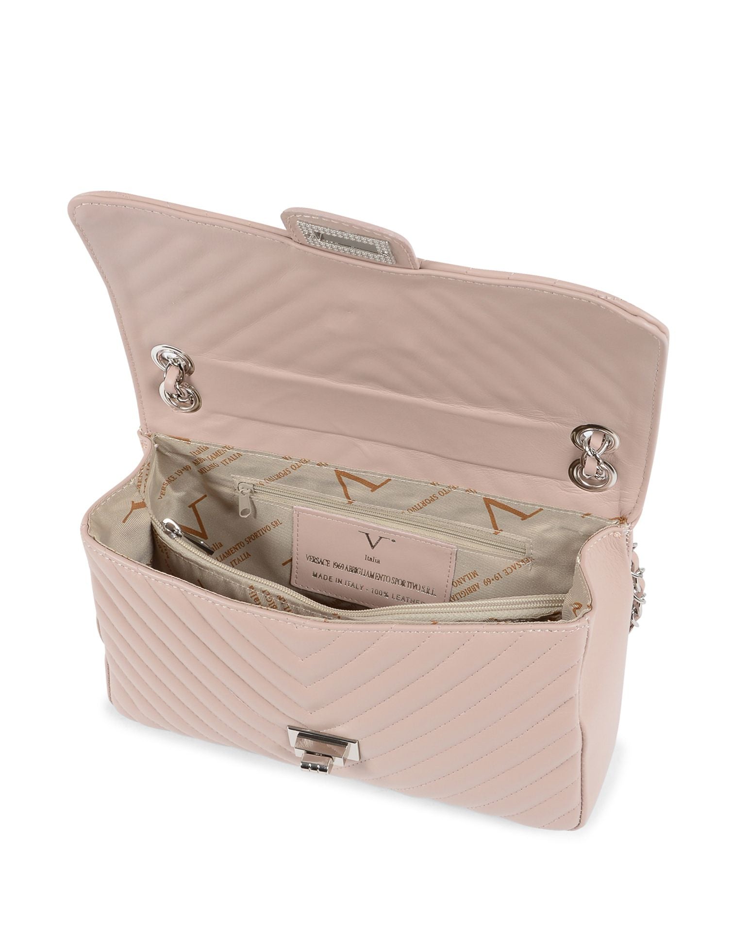 Bolso de mano para mujer V Italia color piel V0116 SAUVAGE CIPRIA