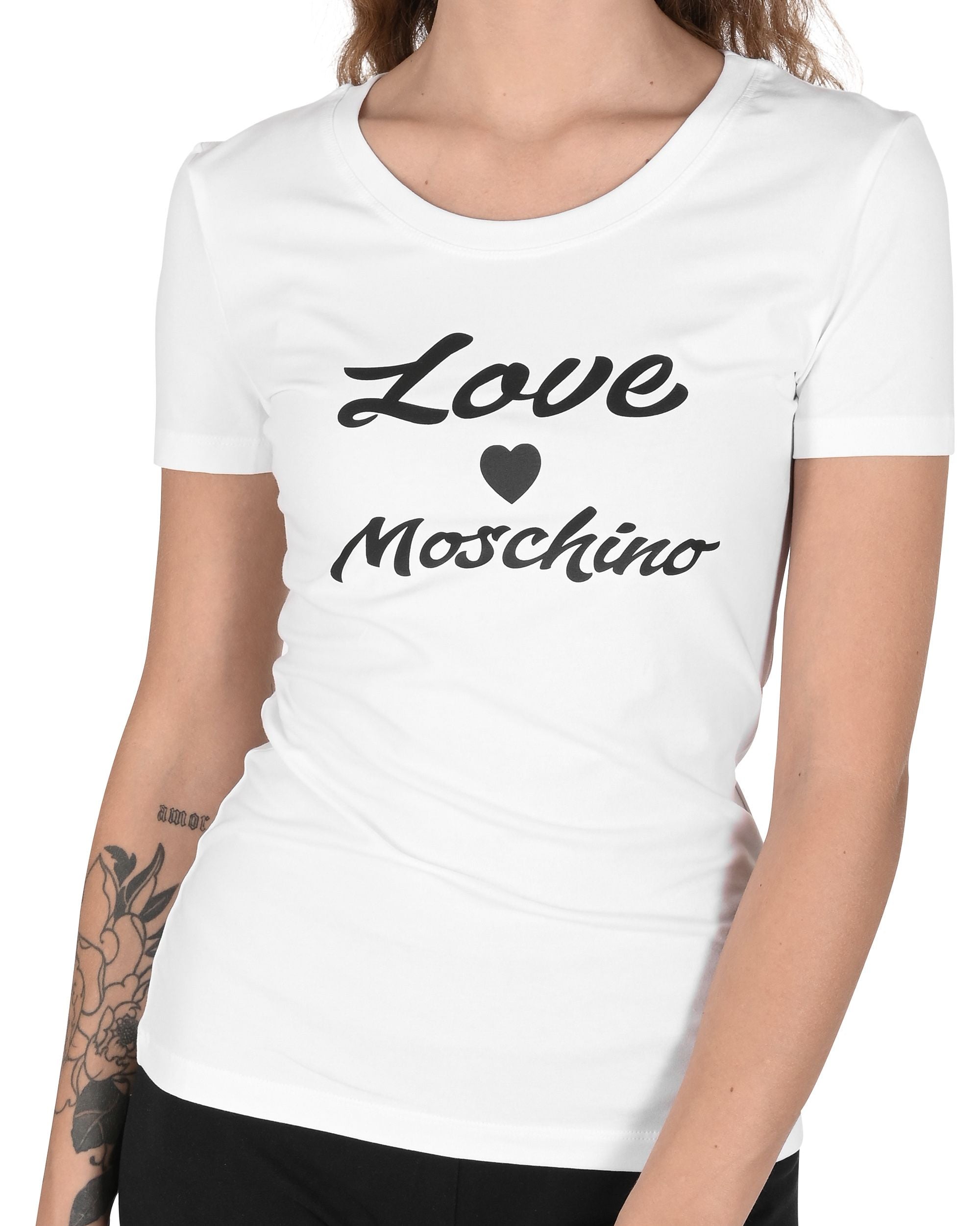 Camiseta Love Moschino para mujer W 4 H19 28 E 1951 A00 BLANCO ÓPTICO