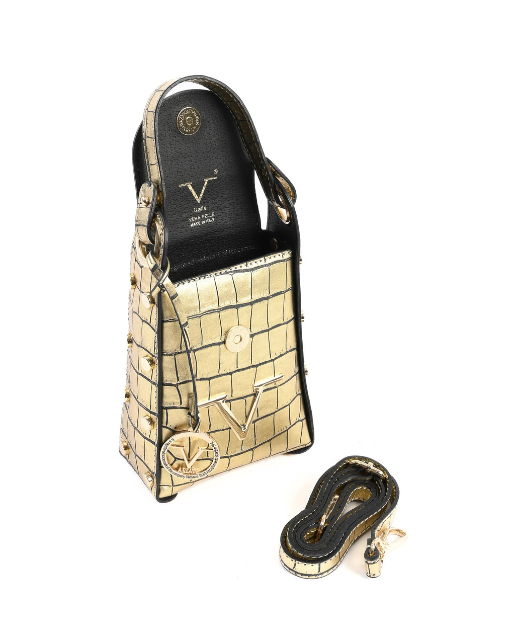 Minibolso V Italia para mujer dorado V16-COC-GLD