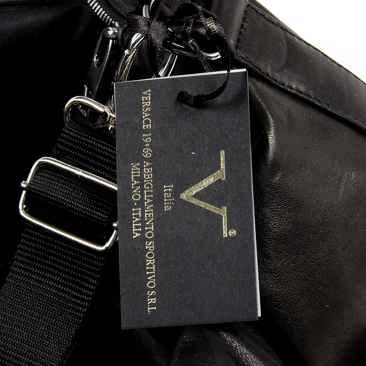 V 1969 Italia Mens Sport Bag Black BERLINO