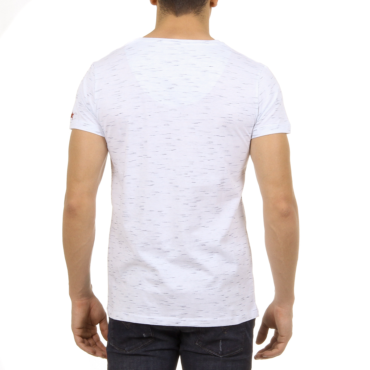 Andrew Charles Mens T-Shirt Short Sleeves V-Neck White CONNOR