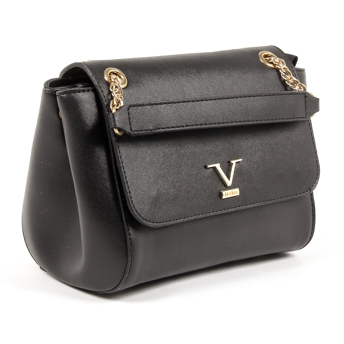 Bolso de mano para mujer V 1969 Italia VE014 NEGRO