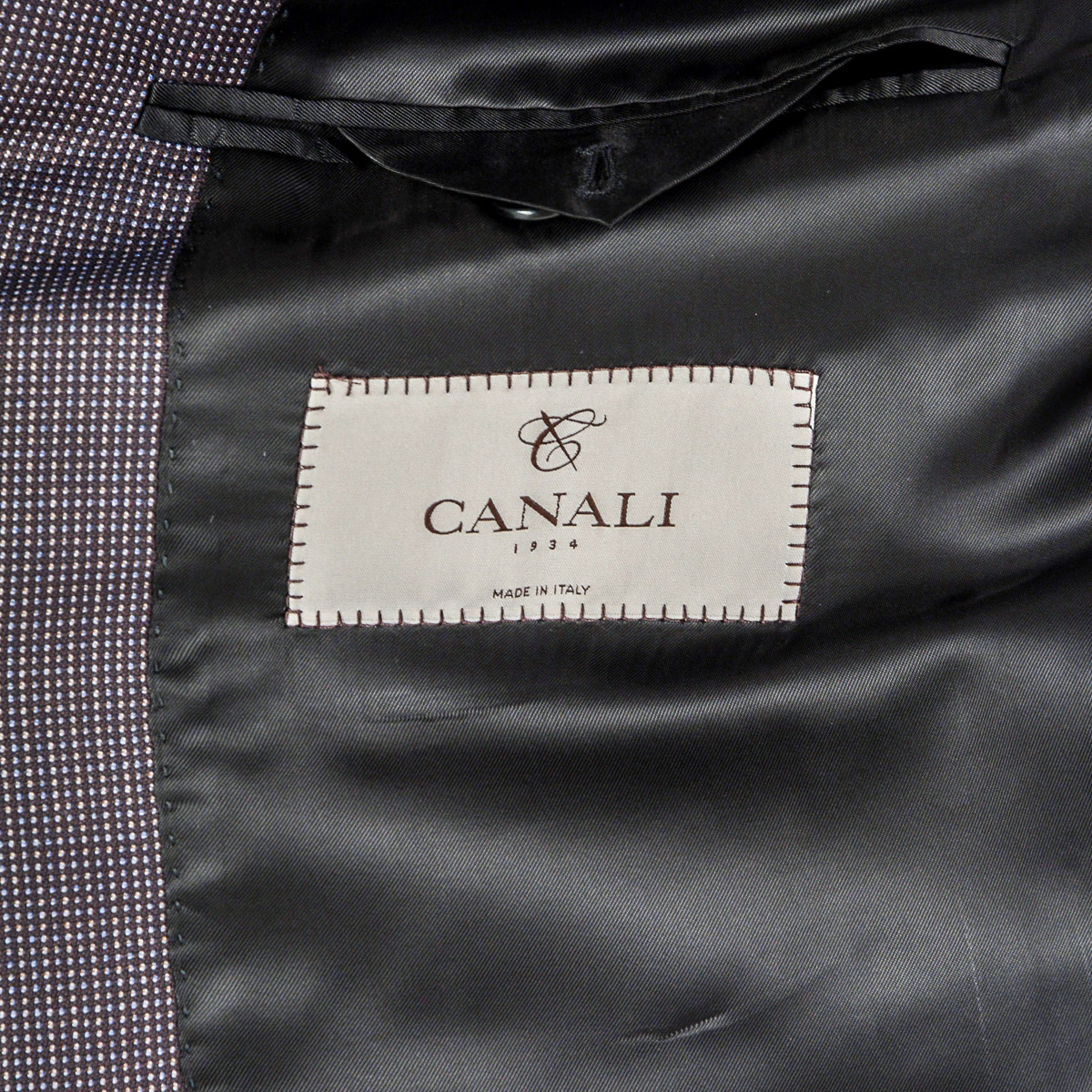 Canali Mens Suit Long Sleeves Dark Grey
