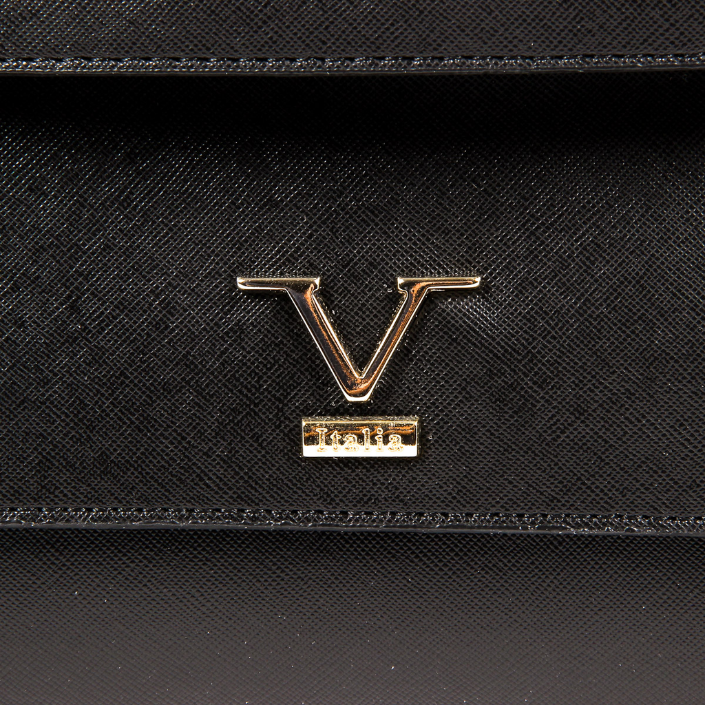 Bolso de mano para mujer V 1969 Italia VE014 NEGRO