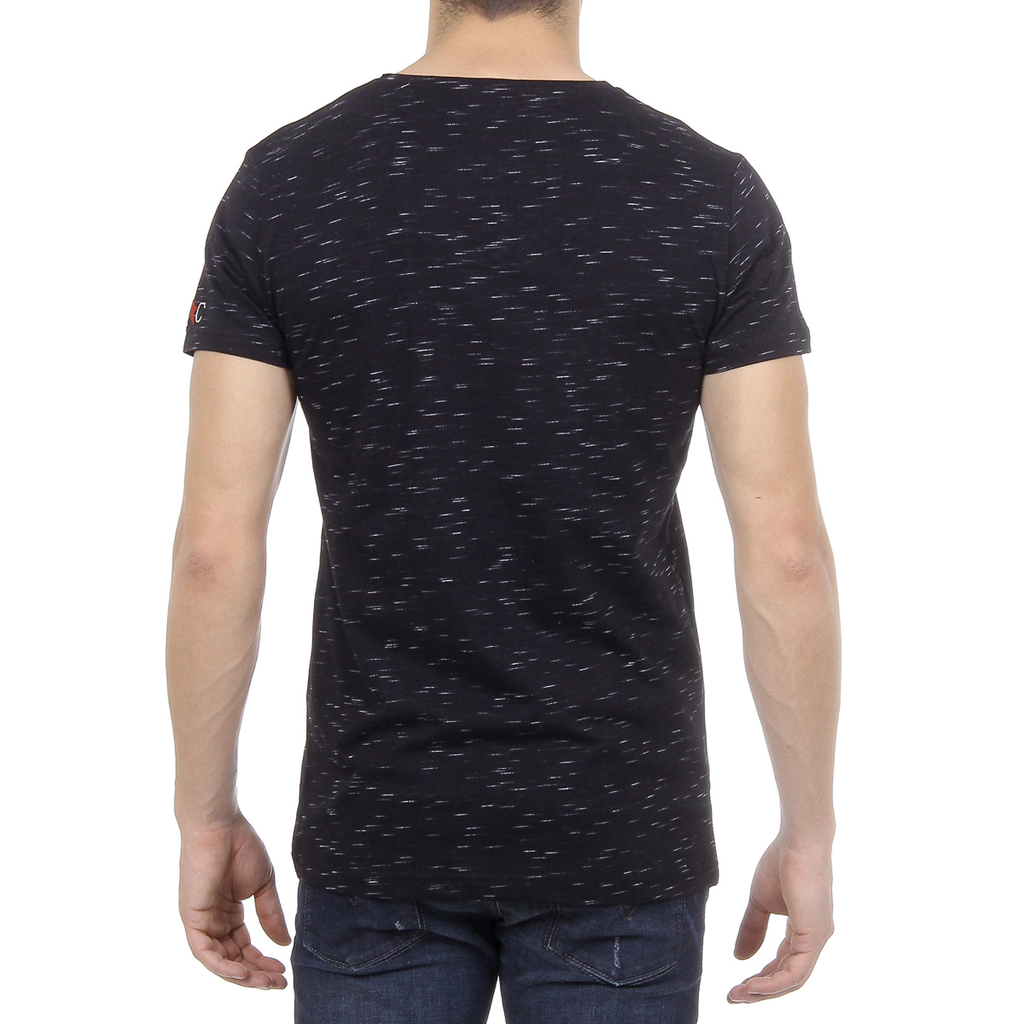Andrew Charles Mens T-Shirt Short Sleeves V-Neck Black CONNOR