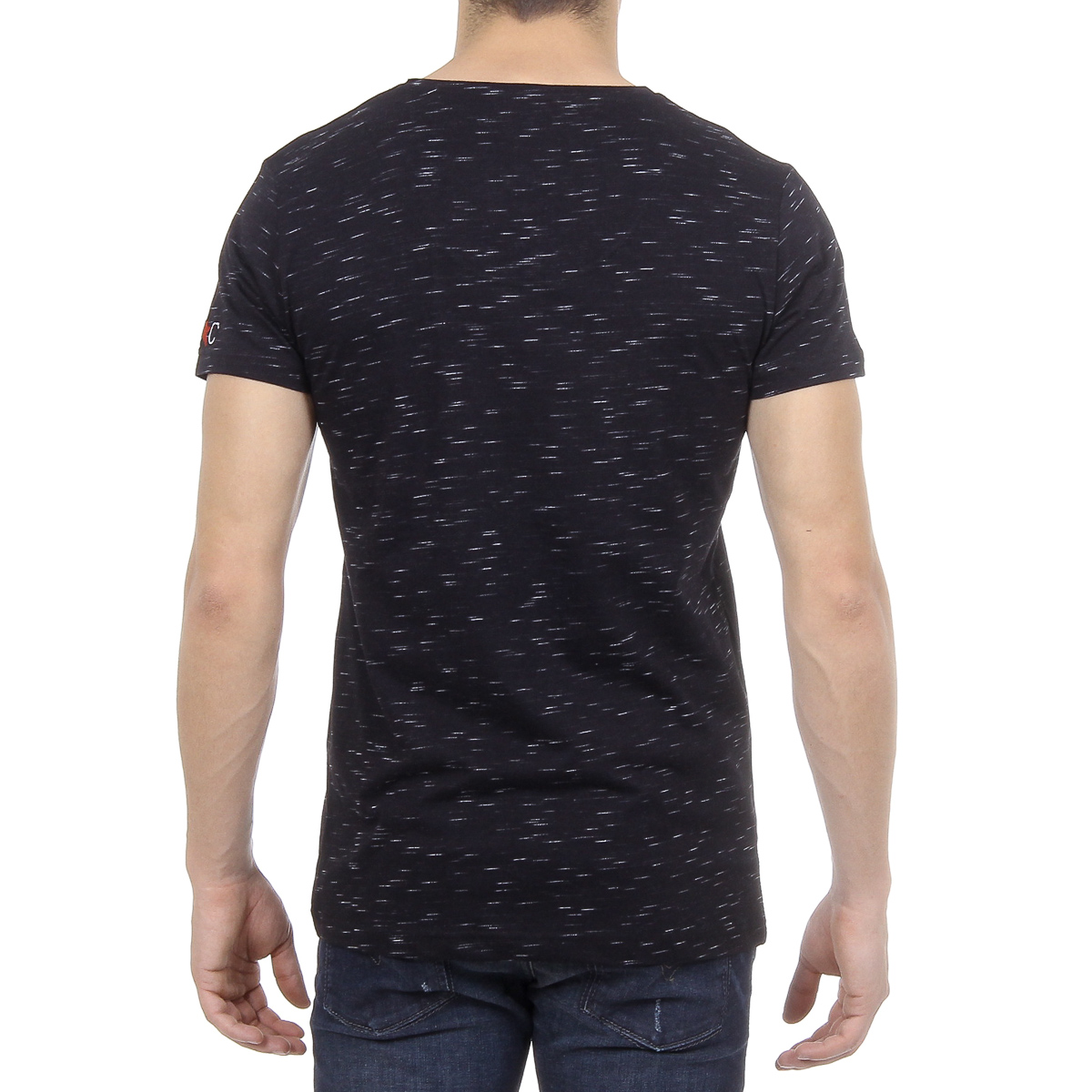 Andrew Charles Mens T-Shirt Short Sleeves V-Neck Black CONNOR