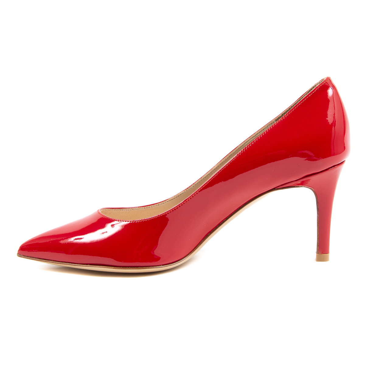 V 1969 Italia Zapatos de salón para mujer PINTURA roja