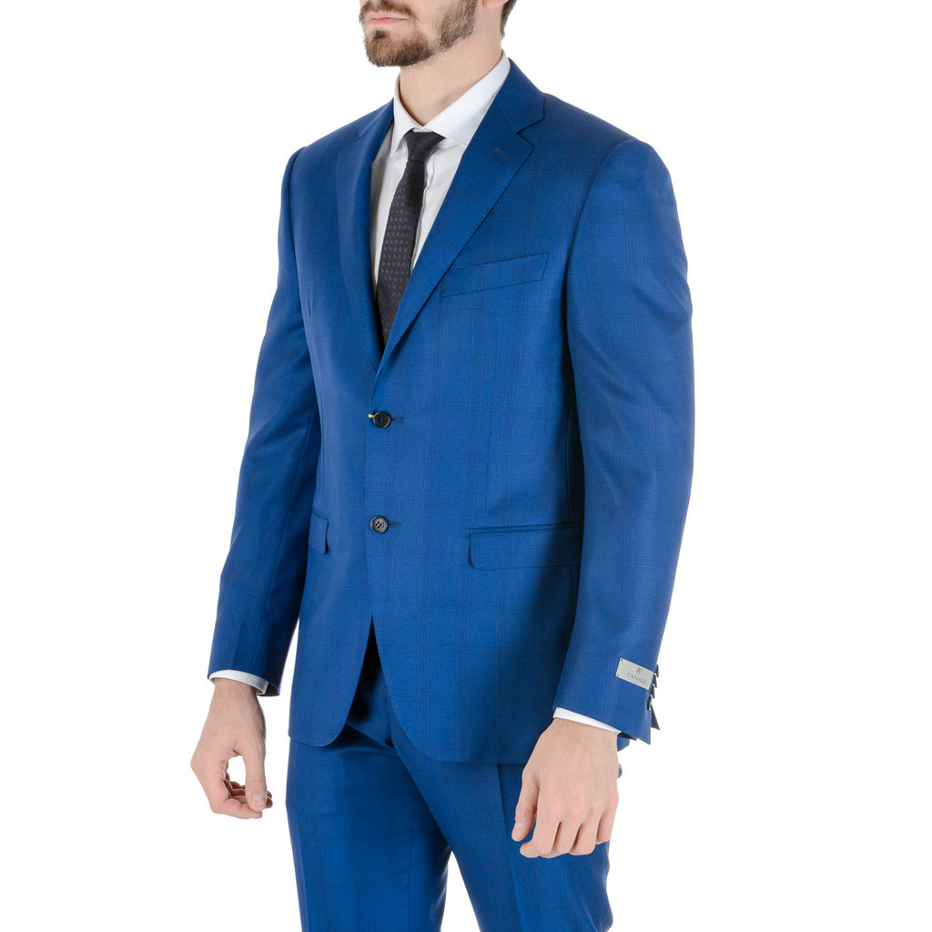 Canali Mens Suit Long Sleeves Blue