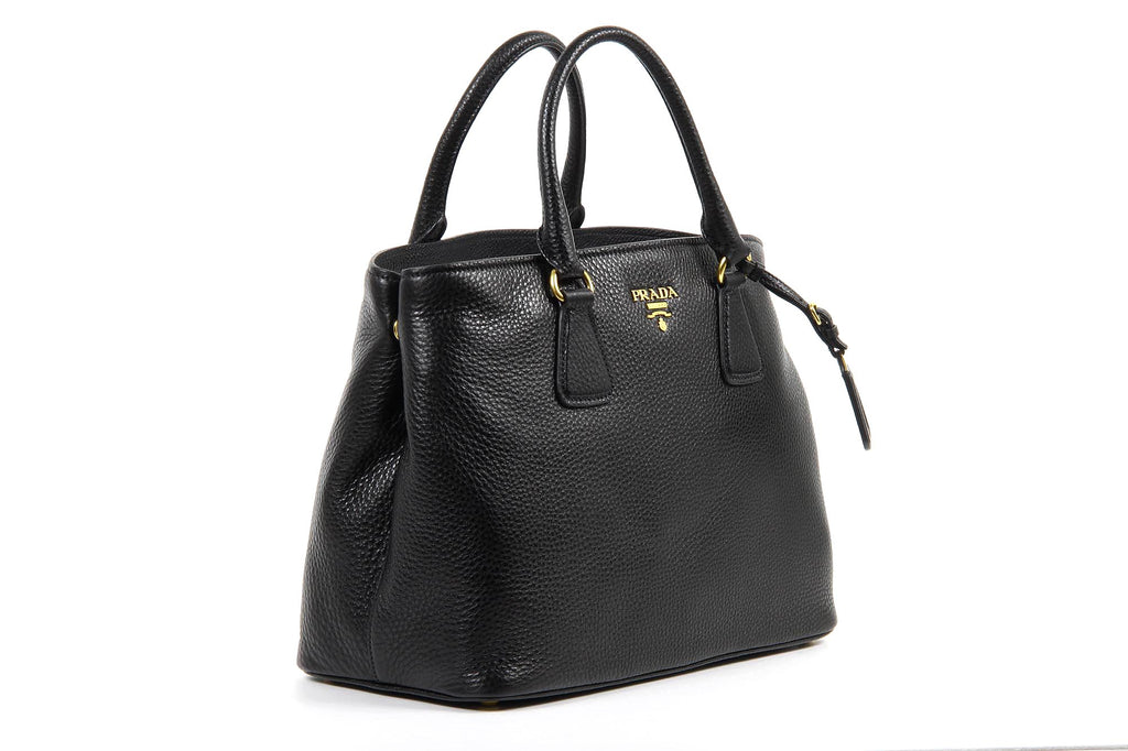 Bolso de compras Prada BN2794 Nero Vitello Daino