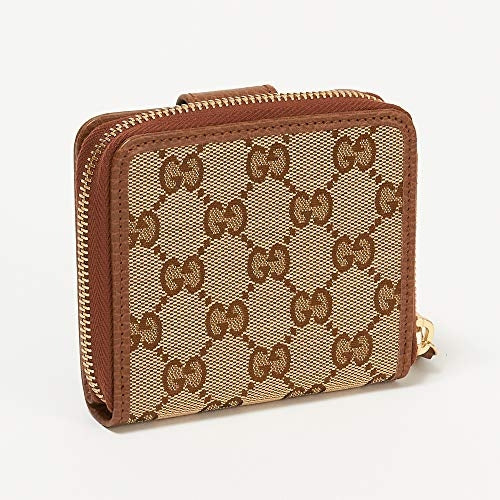 Cartera Gucci Original GG de lona y piel en color beige y marrón
