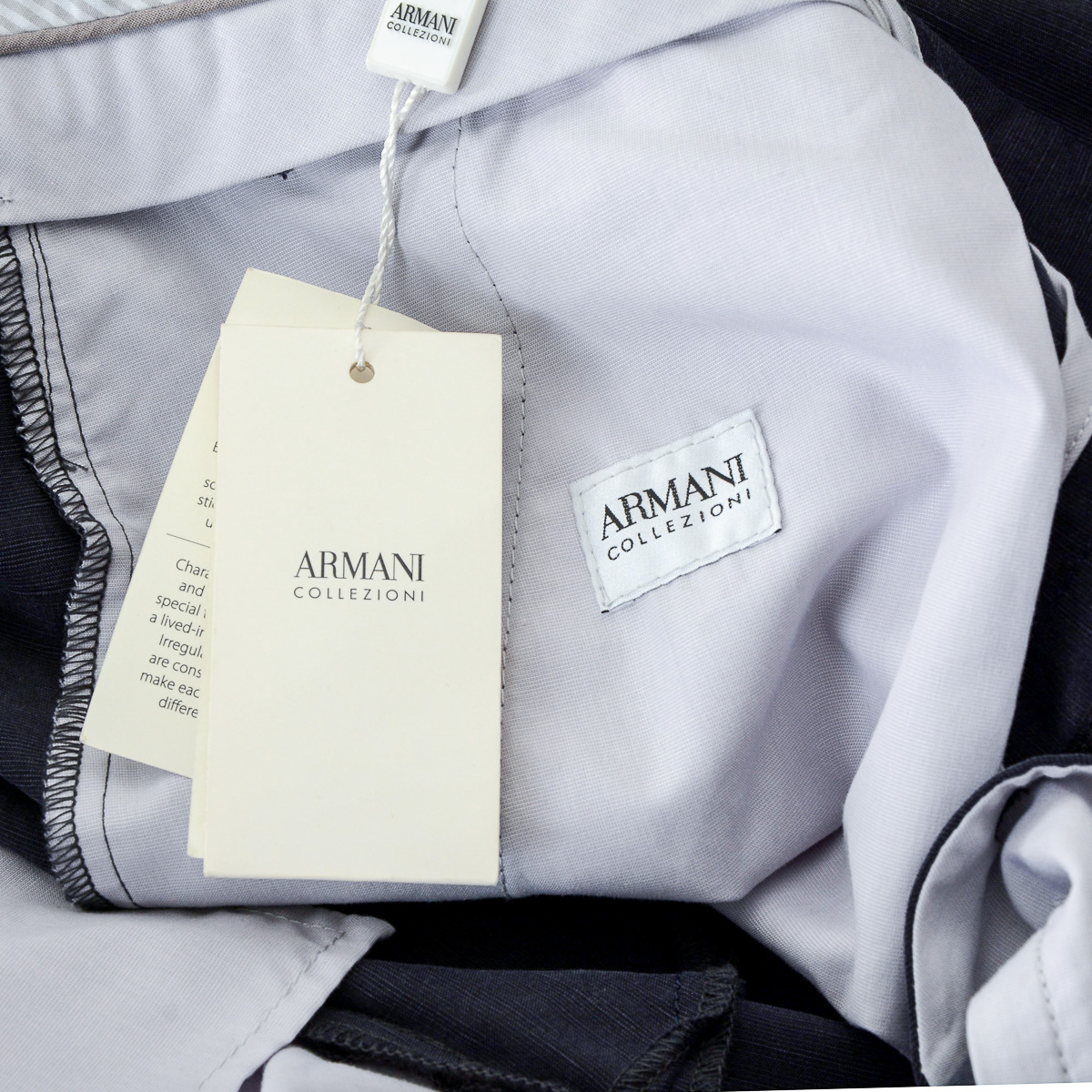 Armani Collezioni Mens Pants Dark Blue