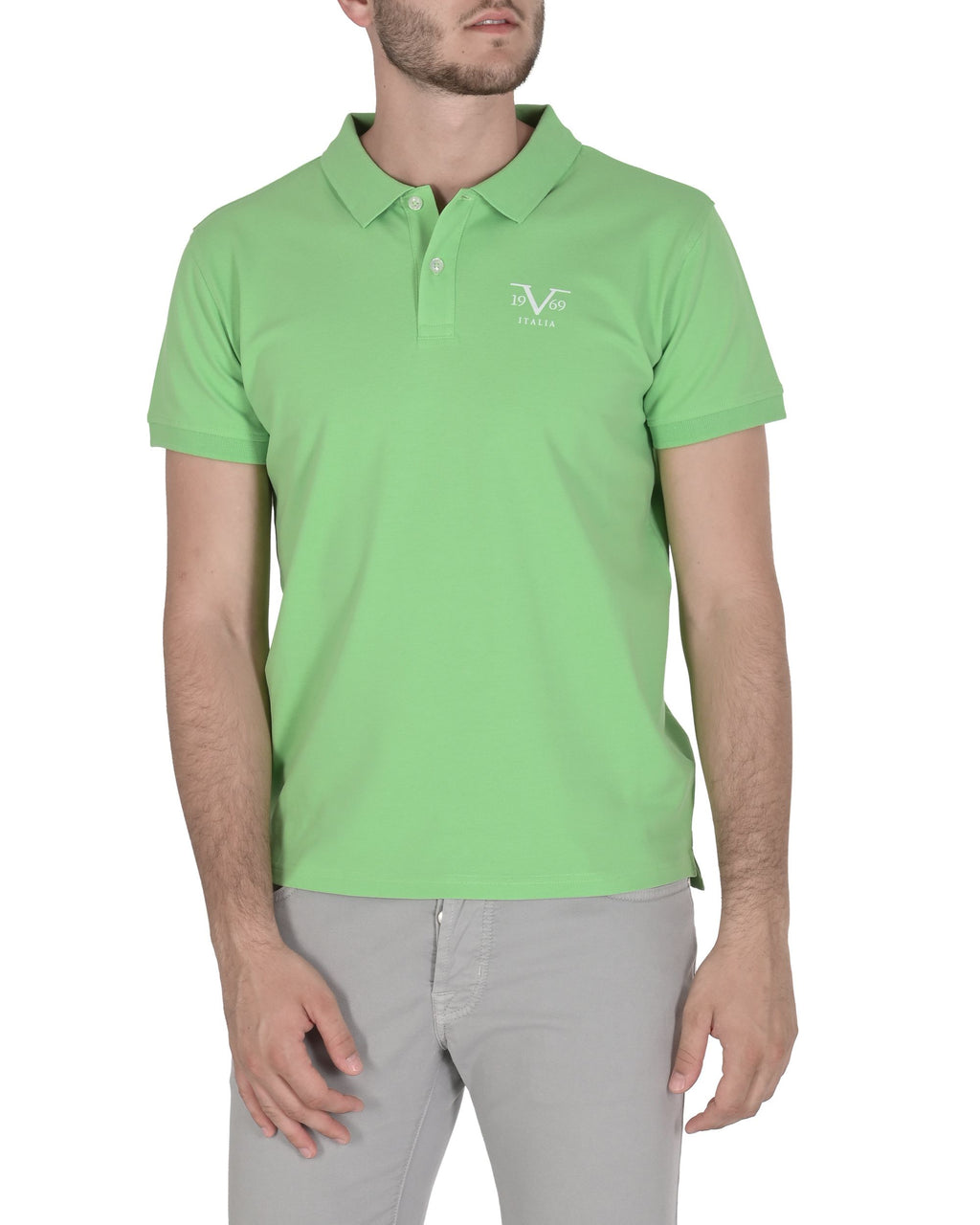 19V69 Italia Polo para hombre VSC1MPL01 VERDE