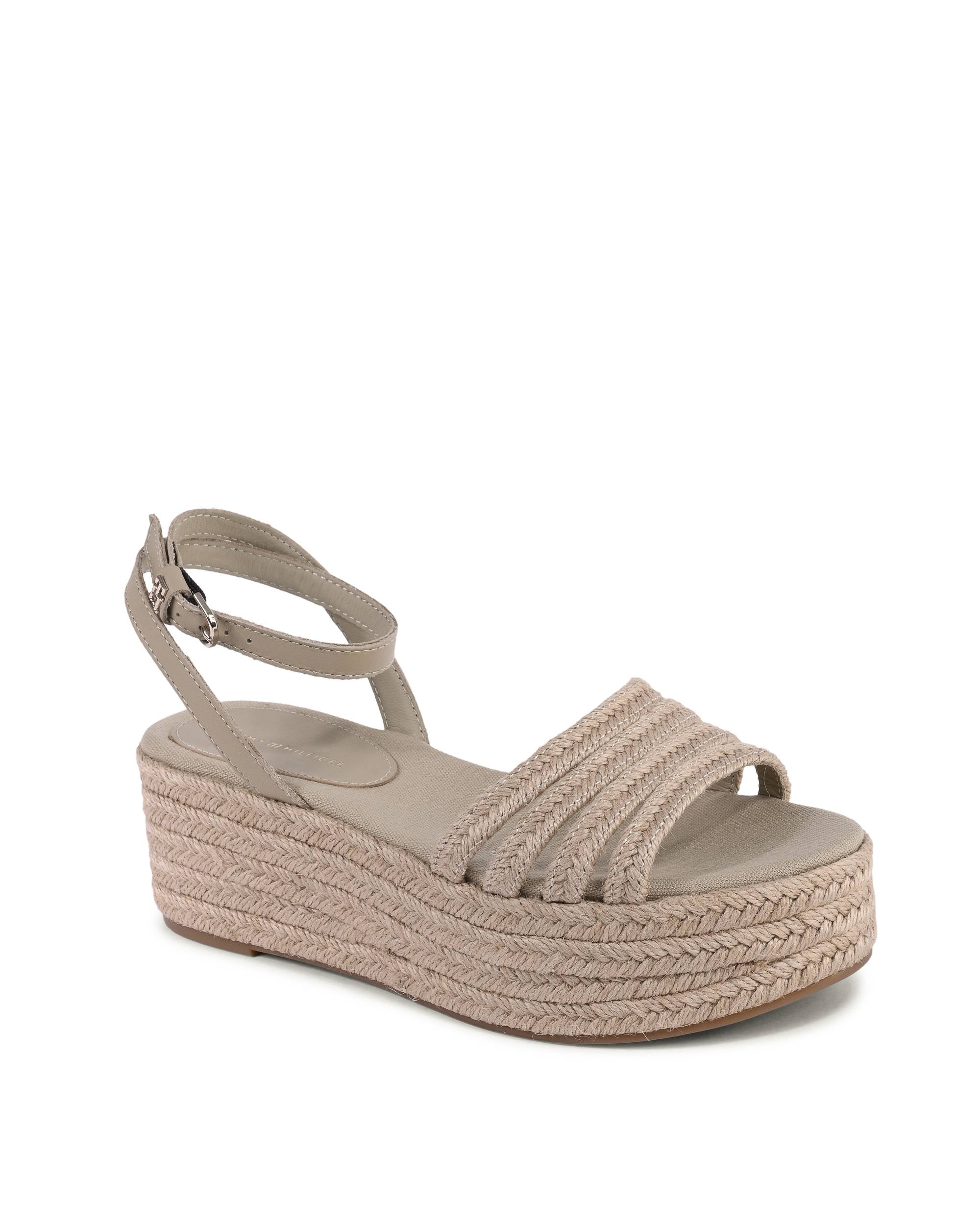 Tommy Hilfiger - Sandalias de cuña para mujer, color caqui, FW0FW07218RBT