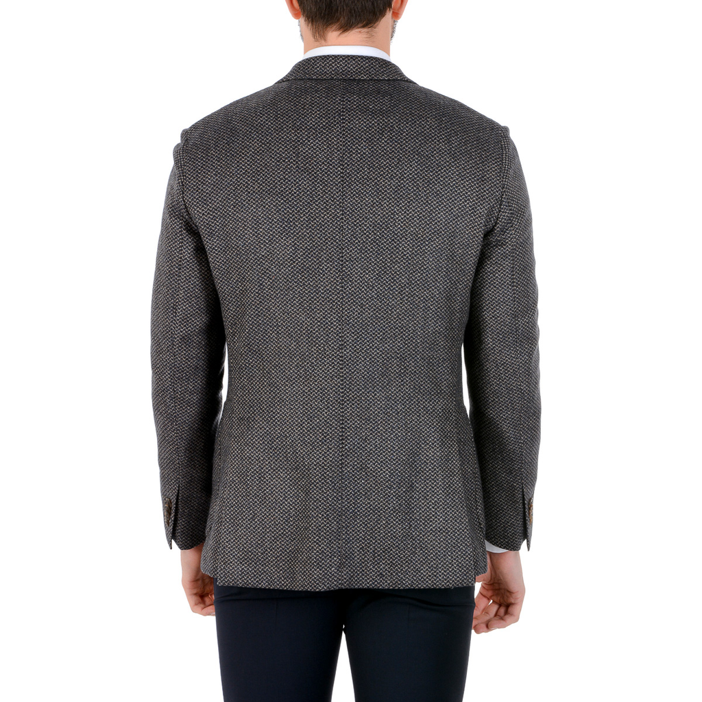 Chaqueta Boglioli Milano para hombre, manga larga, gris oscuro