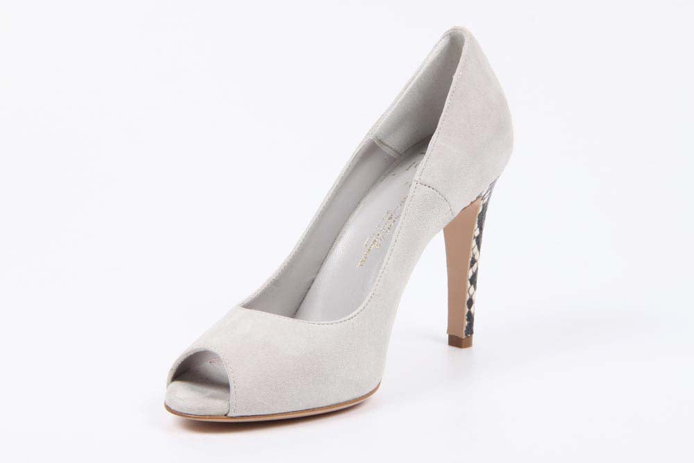 V 1969 Italia Zapatos de salón con punta abierta para mujer 5606-VAL95 PE CA15ICE CAMOSCIO ICE