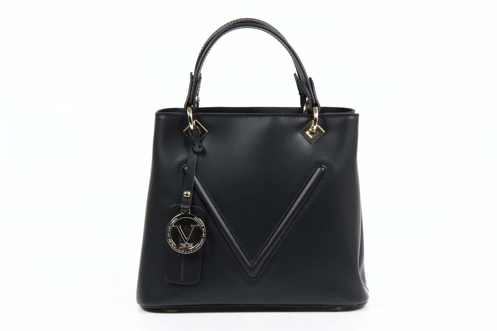 Bolso de mano para mujer V 1969 Italia V004 RUGA NEGRO