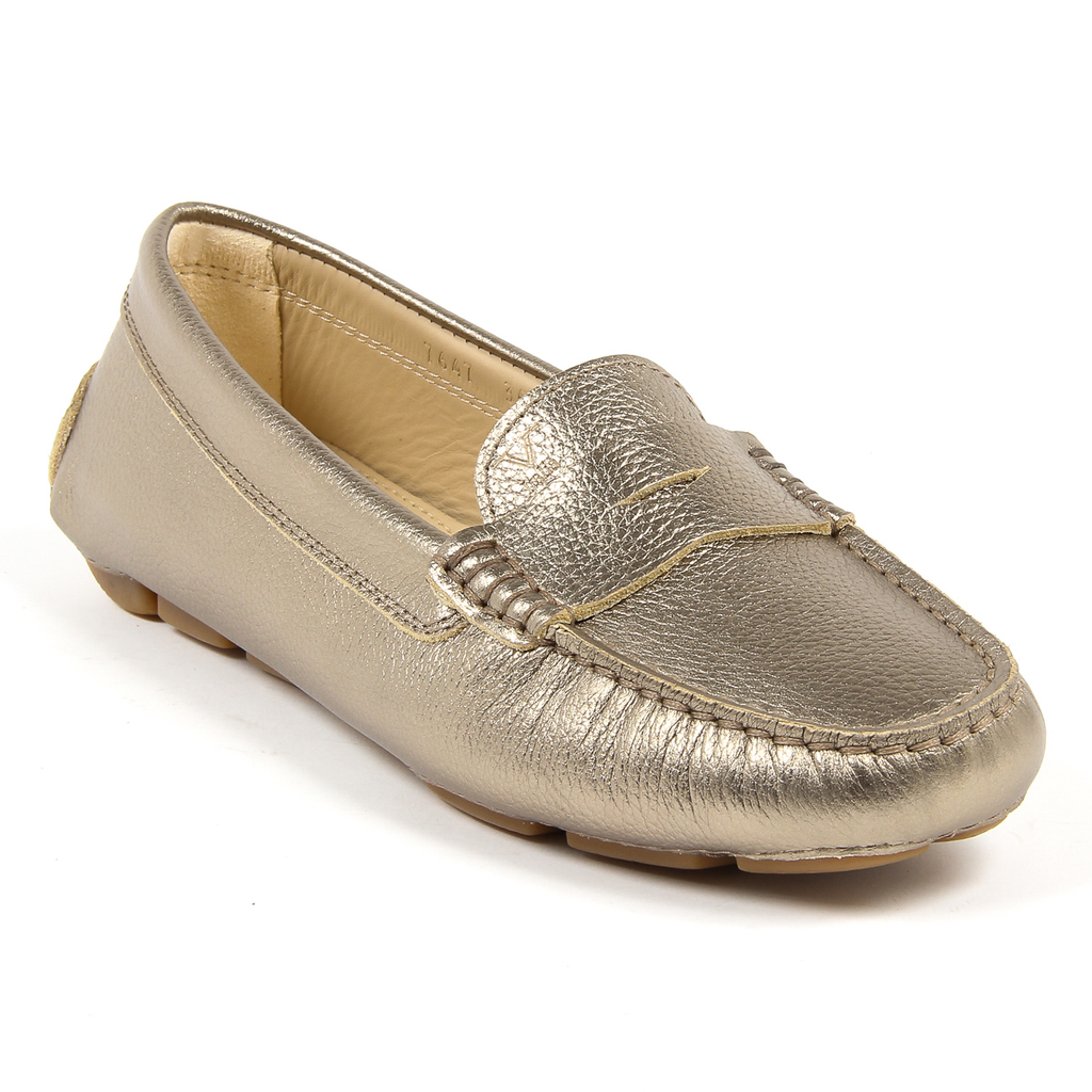 Mocasín V 1969 Italia para mujer dorado AMALFI