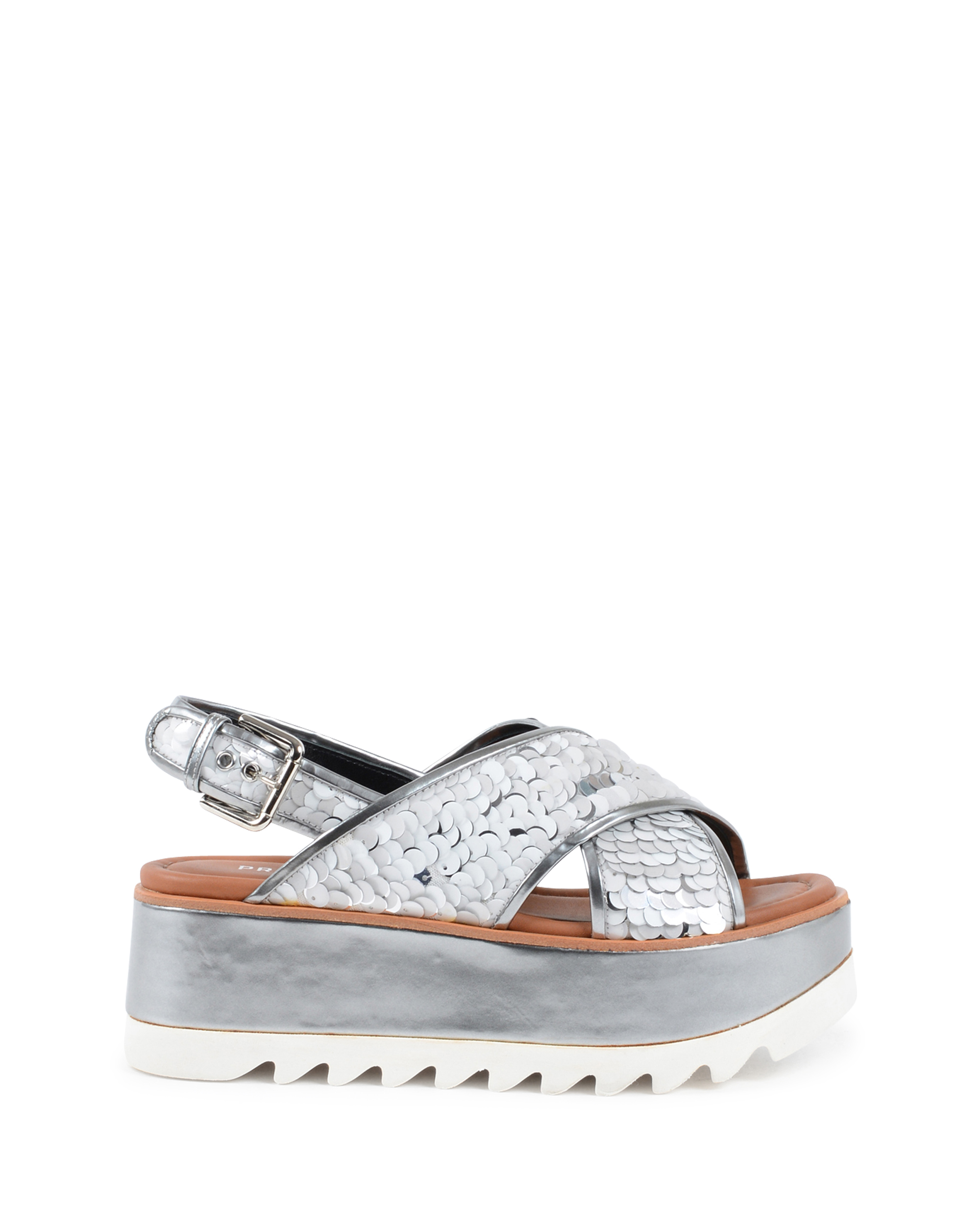 Premiata Womens Platform Sandal Silver M4722 IRON SILVER