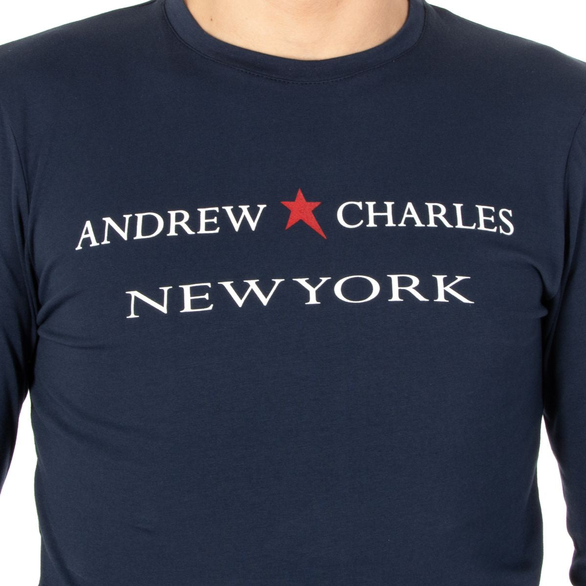 Camiseta de manga larga para hombre Andrew Charles By Andy Hilfiger TS160 031002 SELMA NAVY 003