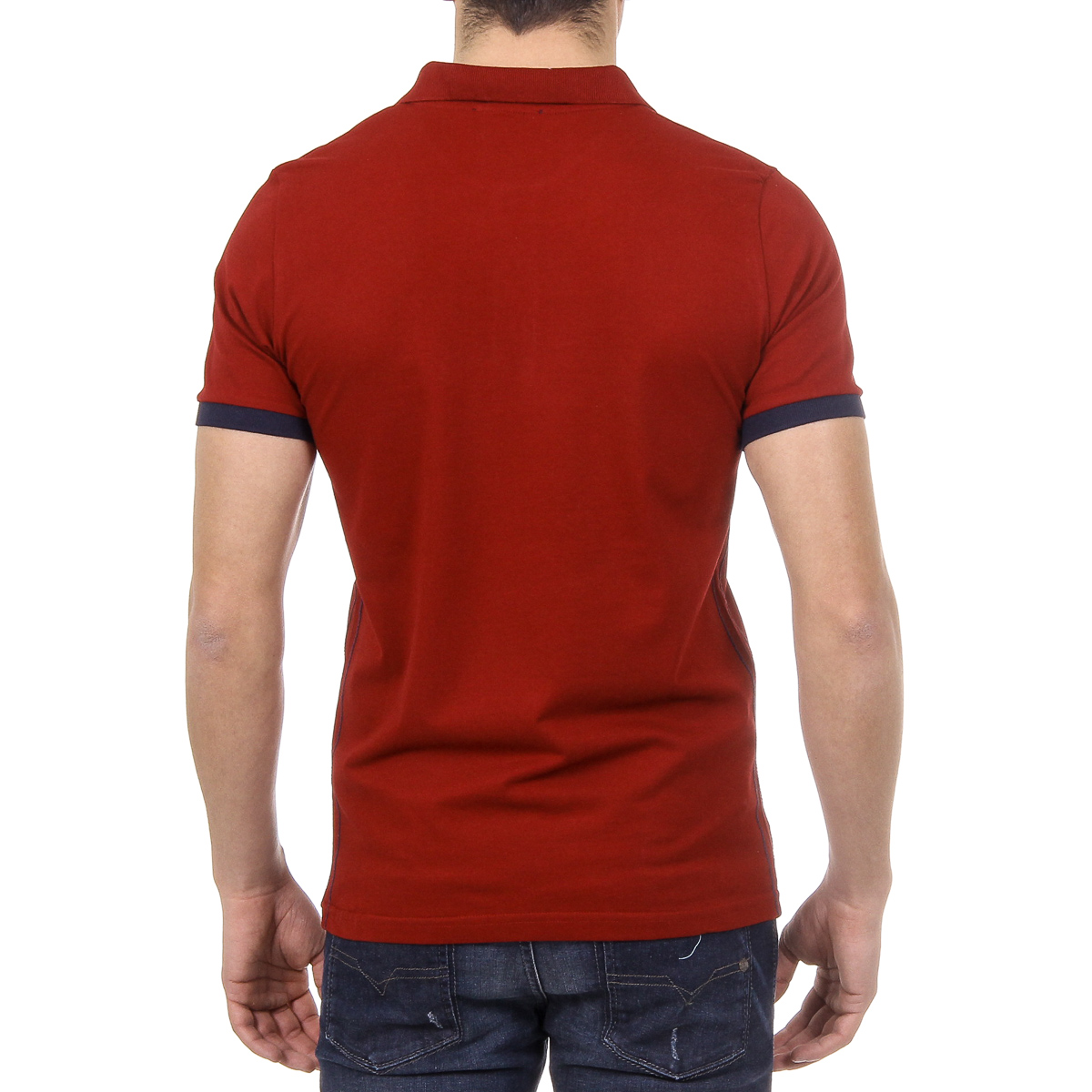 Polo Ufford & Suffolk Polo Club para hombre, manga corta, US005, burdeos