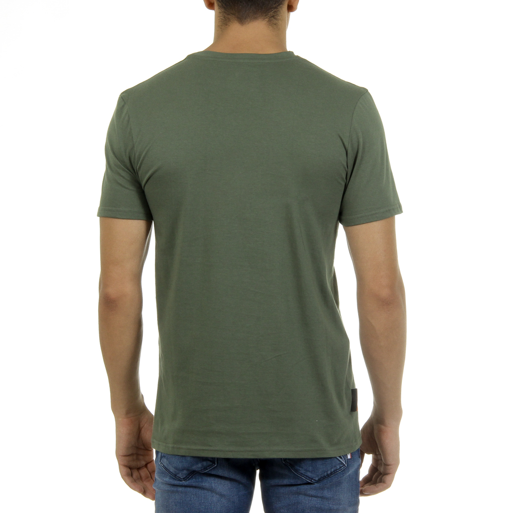 Camiseta Andrew Charles para hombre, manga corta, cuello redondo, verde, KEITA