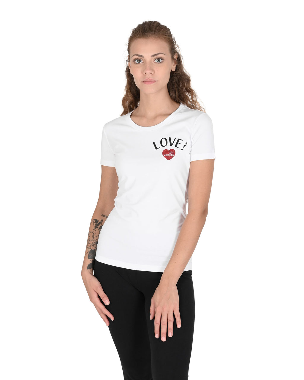 Camiseta Love Moschino para mujer W 4 H19 12 E 1951 A00 BLANCO ÓPTICO
